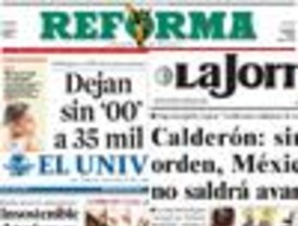 El Universal y La Jornada destacan discurso de Calderón