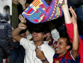 Polémica actuación de los mossos el día de la Champions