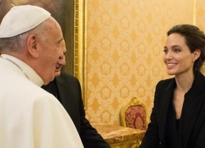 Angelina Jolie fue recibida por el Papa Francisco 