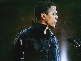 Obama hace ganar premios:  un Pulitzer por su foto bajo la lluvia