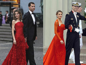 Letizia deslumbra años después con otro traje rojo espectacular