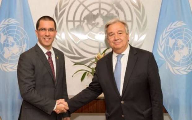 Canciller Arreaza sostuvo reunión con secretario general de la ONU