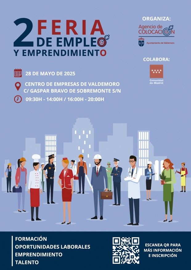 Feria de Empleo y Emprendimiento en Valdemoro el 28 de mayo