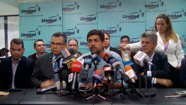 Ocariz afirma que fue un error que el documento no dijera presos políticos