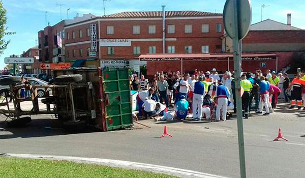 Libertad provisional para el conductor del tractor de Tordesillas, al que se retira el carné