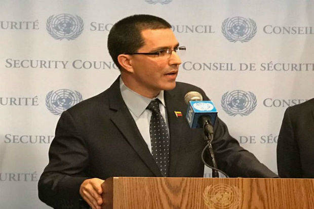 Jorge Arreaza sostuvo que la ONU debe condenar las amenazas de los Estados Unidos contra Venezuela