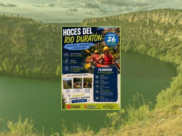 Robledo de Chavela ofrece aventura en las Hoces del Río Duratón para jóvenes