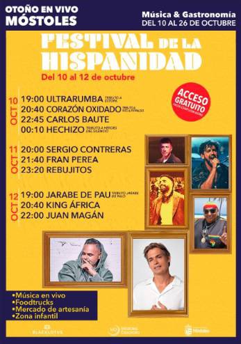 Móstoles acoge el Festival de la Hispanidad con grandes artistas del 10 al 12 de octubre