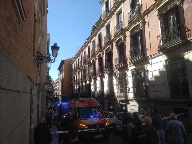 Derrumbe en la Calle Hileras de Madrid
