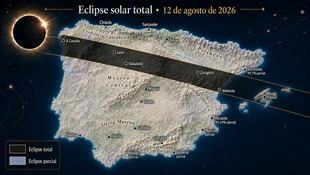 Zonas con 100% de eclipse en España