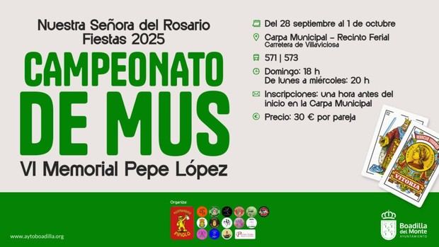 Campeonato de Mus de Boadilla del Monte del 28 de septiembre al 1 de octubre
