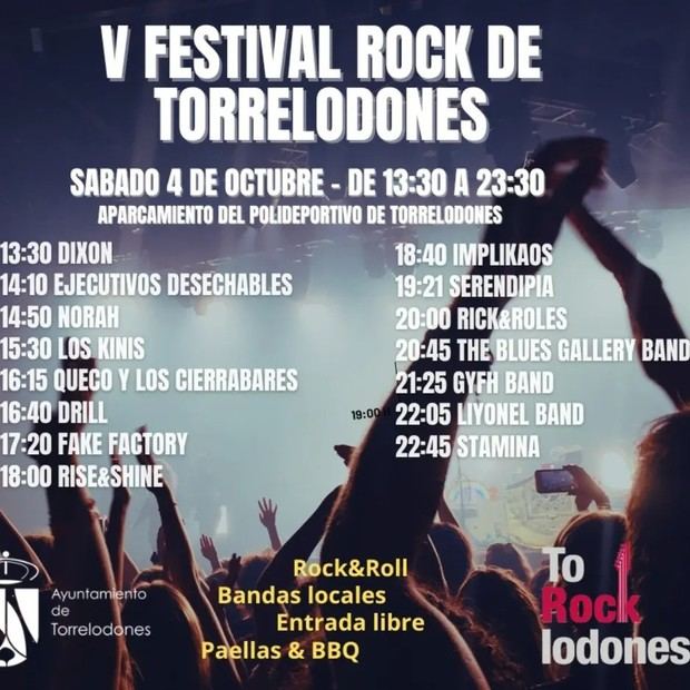Festival Rock en Torrelodones: diez horas de música en directo el 4 de octubre