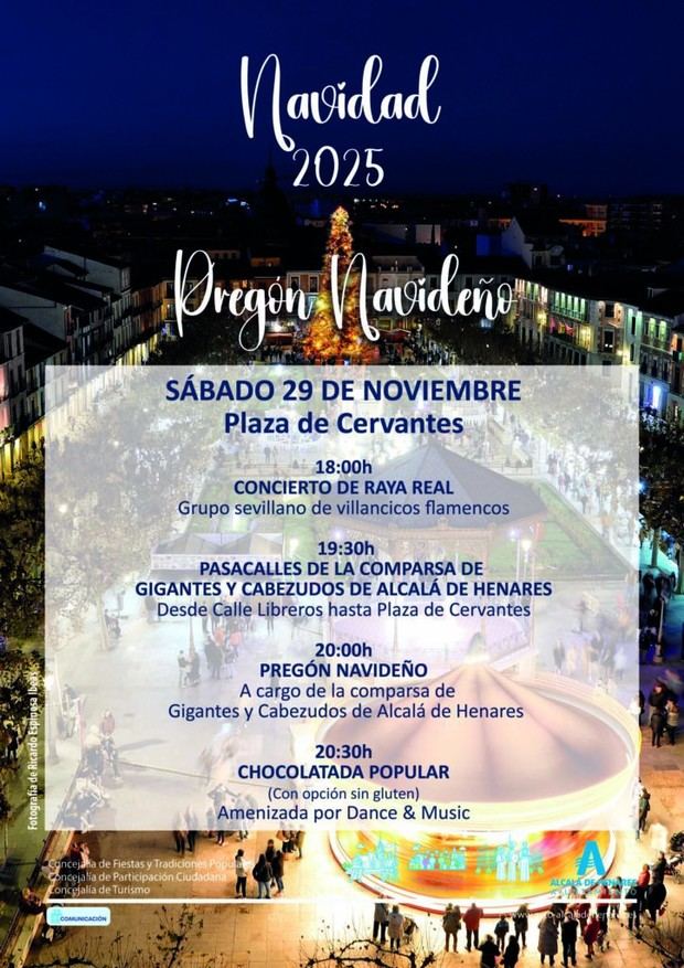 Alcalá de Henares da inicio a la Navidad con conciertos y actividades festivas este sábado