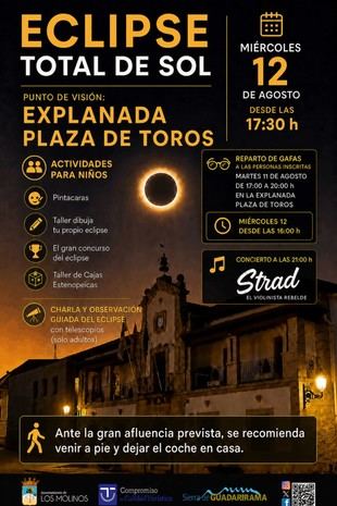 Los Molinos organiza actividades para el Eclipse Total de Sol del 12 de agosto