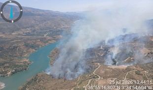 Incendio en Pinos del Valle: se ha ordenado el desalojo de los embalses de Rules y Béznar