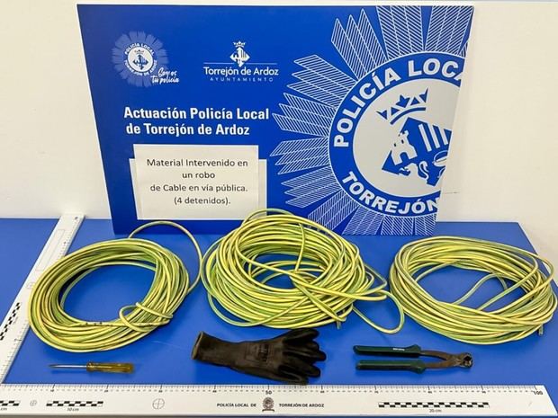 Detenidos 11 individuos en Torrejón de Ardoz por robo de cable en la operación 'Cobreti'