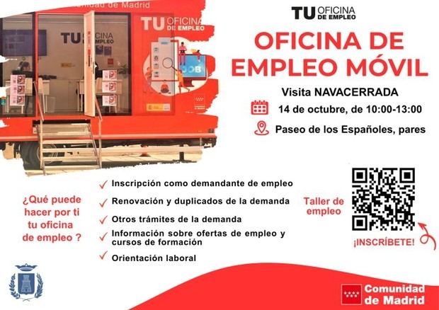 Oficina de Empleo Móvil estará en Navacerrada el 14 de octubre