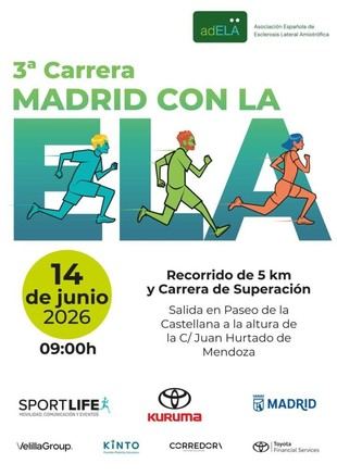La Carrera Madrid con la ELA se celebrará este domingo en el Paseo de la Castellana