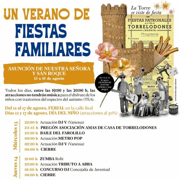 Fiestas en Torrelodones por la Asunción y San Roque del 13 al 16 de agosto