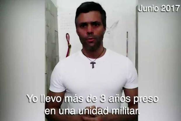 López pide a militares 'rebelarse' en nuevo vídeo filtrado de la cárcel