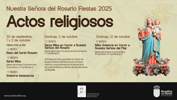 Boadilla del Monte celebra actos religiosos en sus fiestas patronales