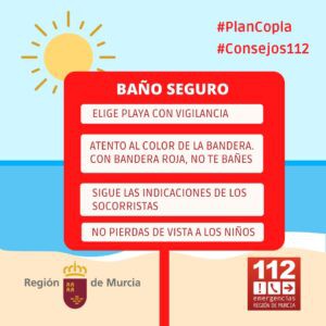 Todas las playas tienen bandera verde, excepto el Lastre de Portmán con bandera amarilla