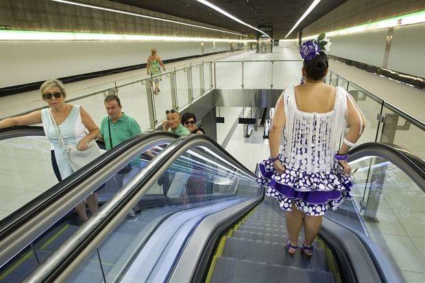 El metro de Málaga transporta a más de 97.600 viajeros durante la Feria de Málaga