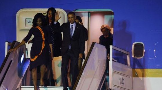 Obama llegó a la Argentina en medio de extremas medidas de seguridad