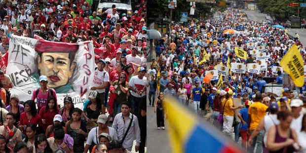 Oficialismo y oposición cierran campaña en Caracas