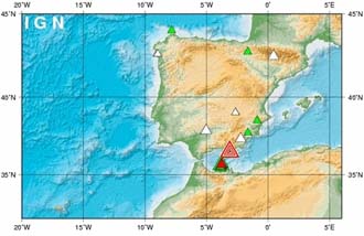 Registrado un terremoto de 4,4 grados con epicentro en Alborán norte y sentido en Almería, Málaga, Jaén, Córdoba y Granada.