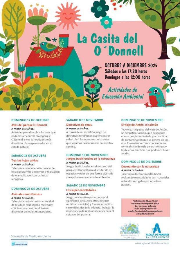 Actividades ambientales gratuitas en Alcalá de Henares para toda la familia