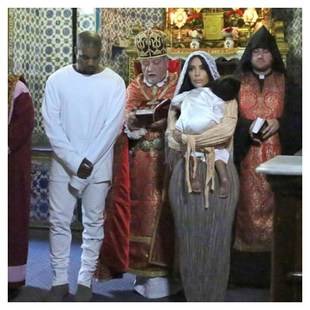 Kim Kardashian compartió fotos del bautizo de su hija en Jerusalén