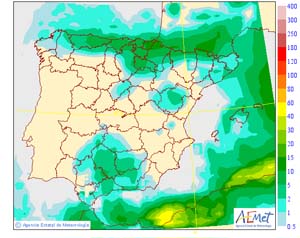 Aviso amarillo por lluvias en Huelva, Cádiz y Málaga