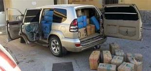 Intervenidas en Tarifa dos toneladas de hachís en un todoterreno robado