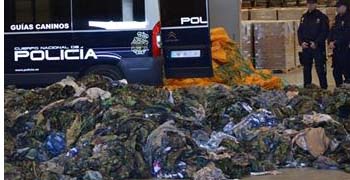 La Policía interviene 20.000 uniformes y complementos militares destinados a grupos yihadistas