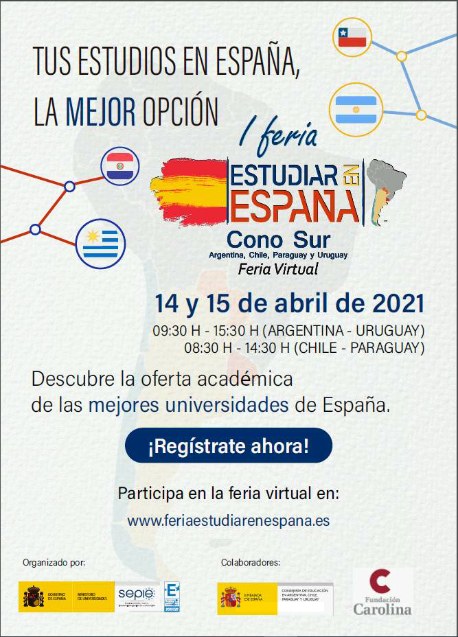 España presenta su oferta universitaria en la primera feria virtual para el Cono Sur