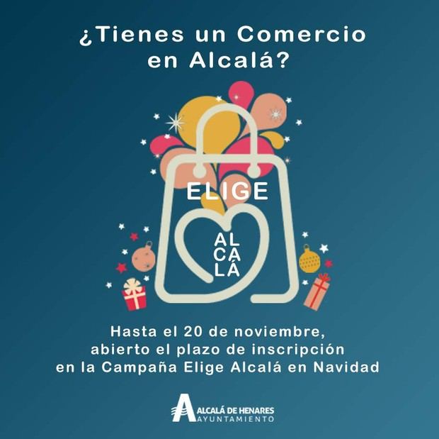 Alcalá de Henares recuerda a comercios que se cierran inscripciones para campaña navideña 2025