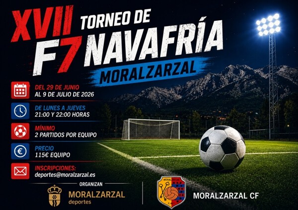 Inscripciones abiertas para el XVII Torneo de Fútbol 7 en Moralzarzal